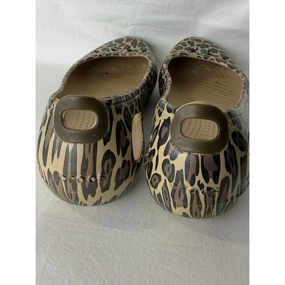 Crocs Kadee Animal Print Cheetah Leopard Women’s 8 Ballet Shoes Slip On - Picture 9 of 11